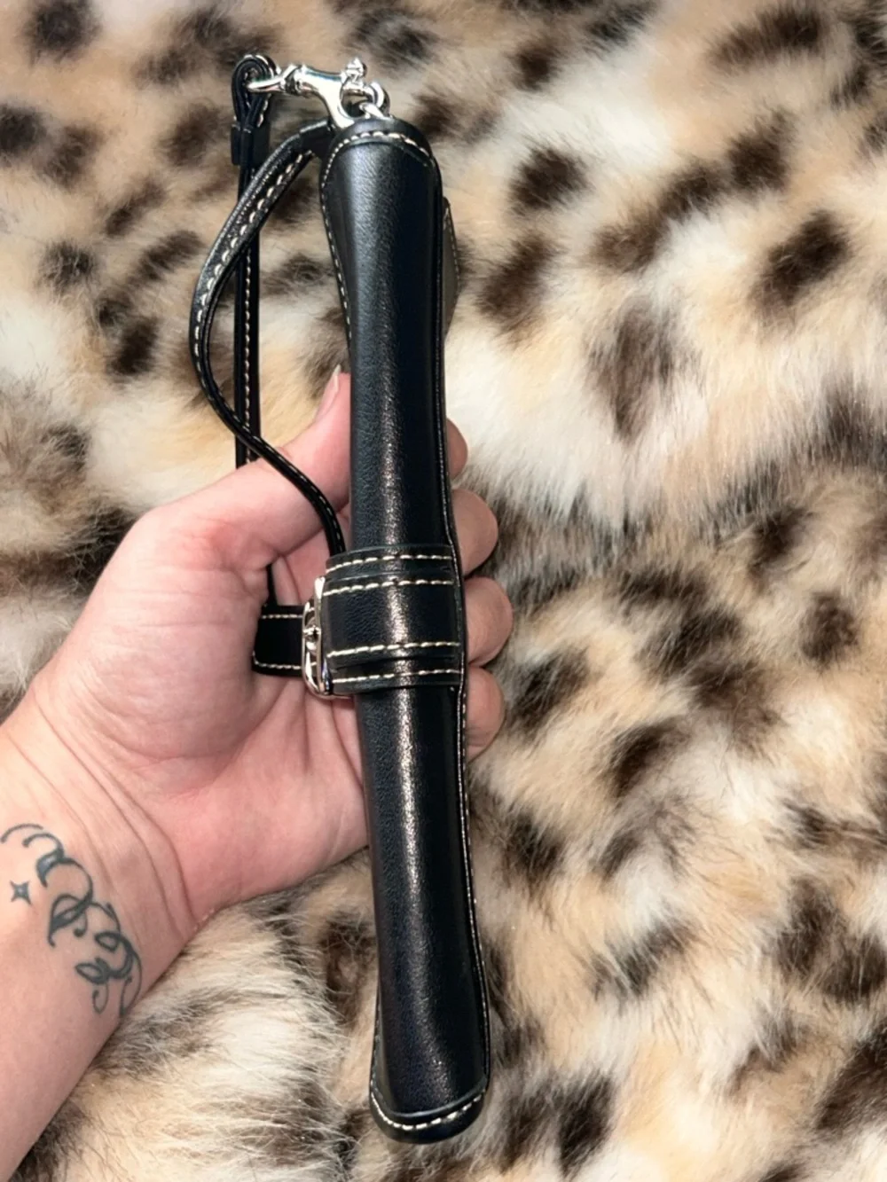 Coach Soho Black Leather Wristlet with Silver Buckle - Picture 13 of 14